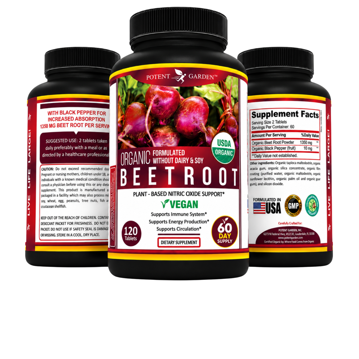 Organic Beetroot Capsules | Potent Garden