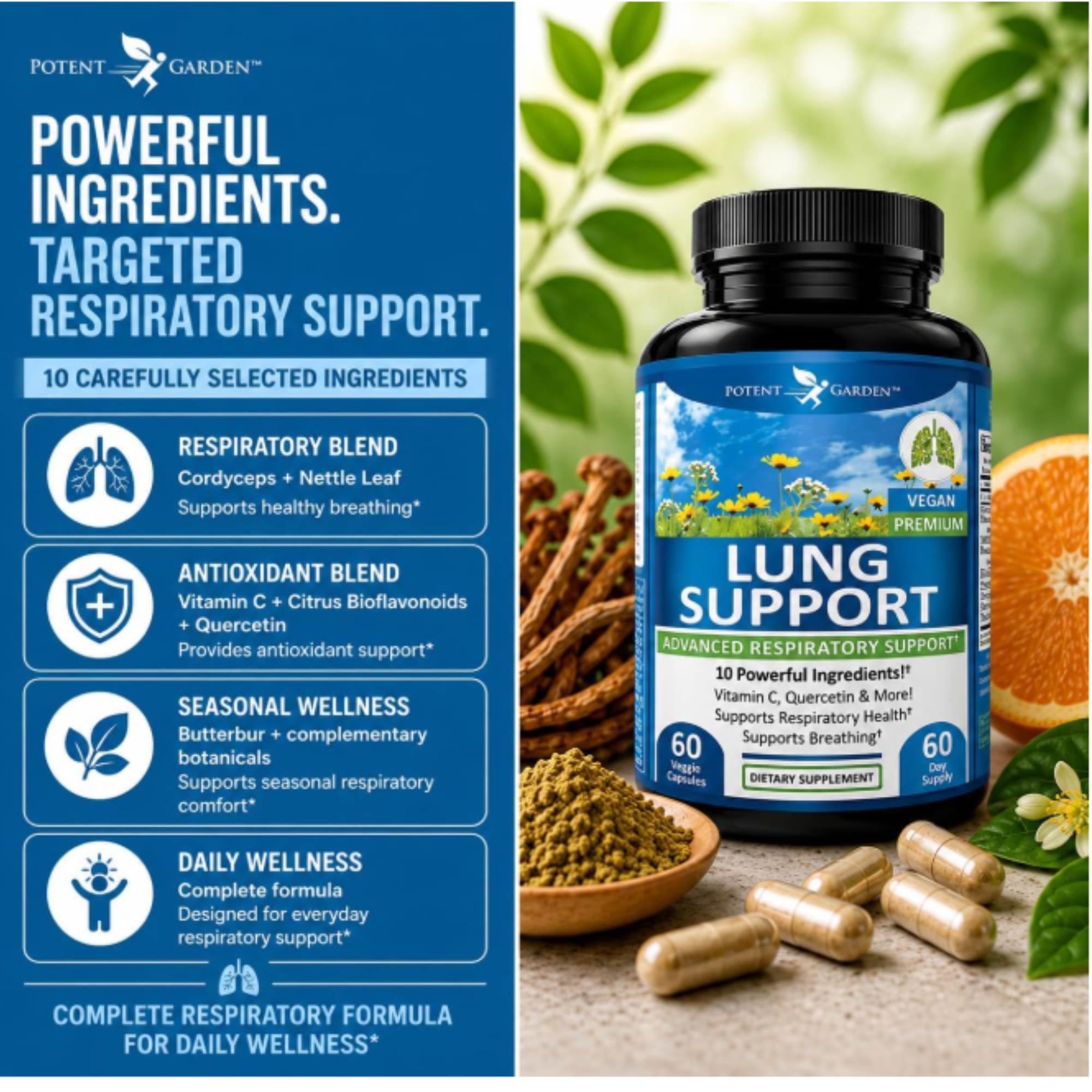 Lung Support Supplement | Potent Garden