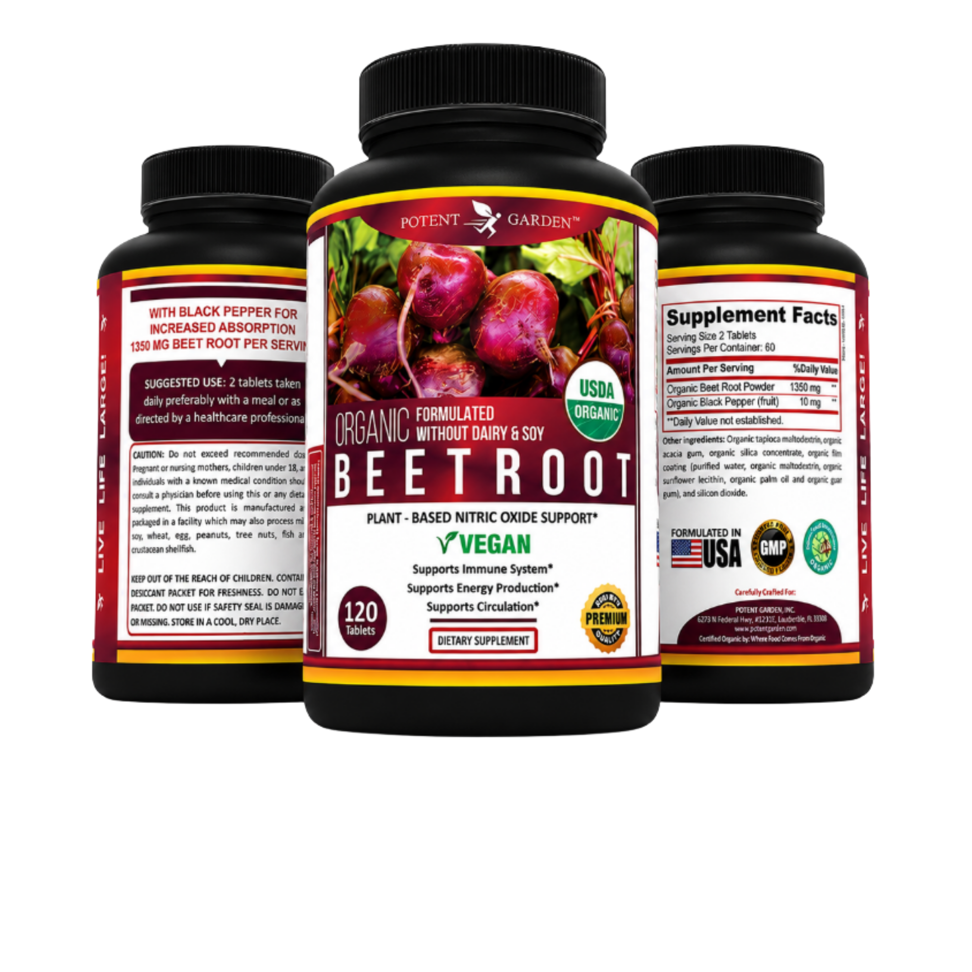 Organic Beetroot Capsules | Potent Garden