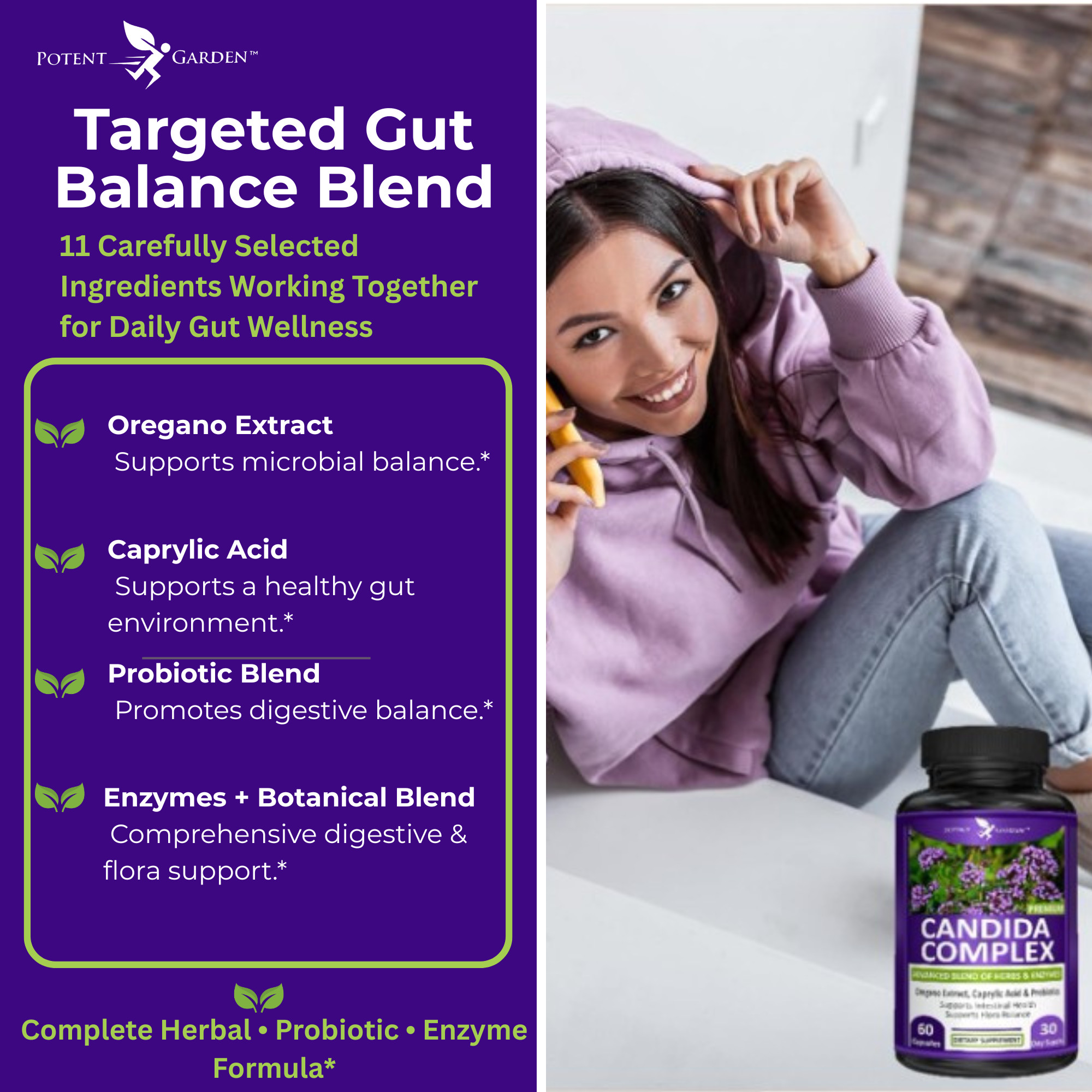 Candida Complex Supplement | Potent Garden