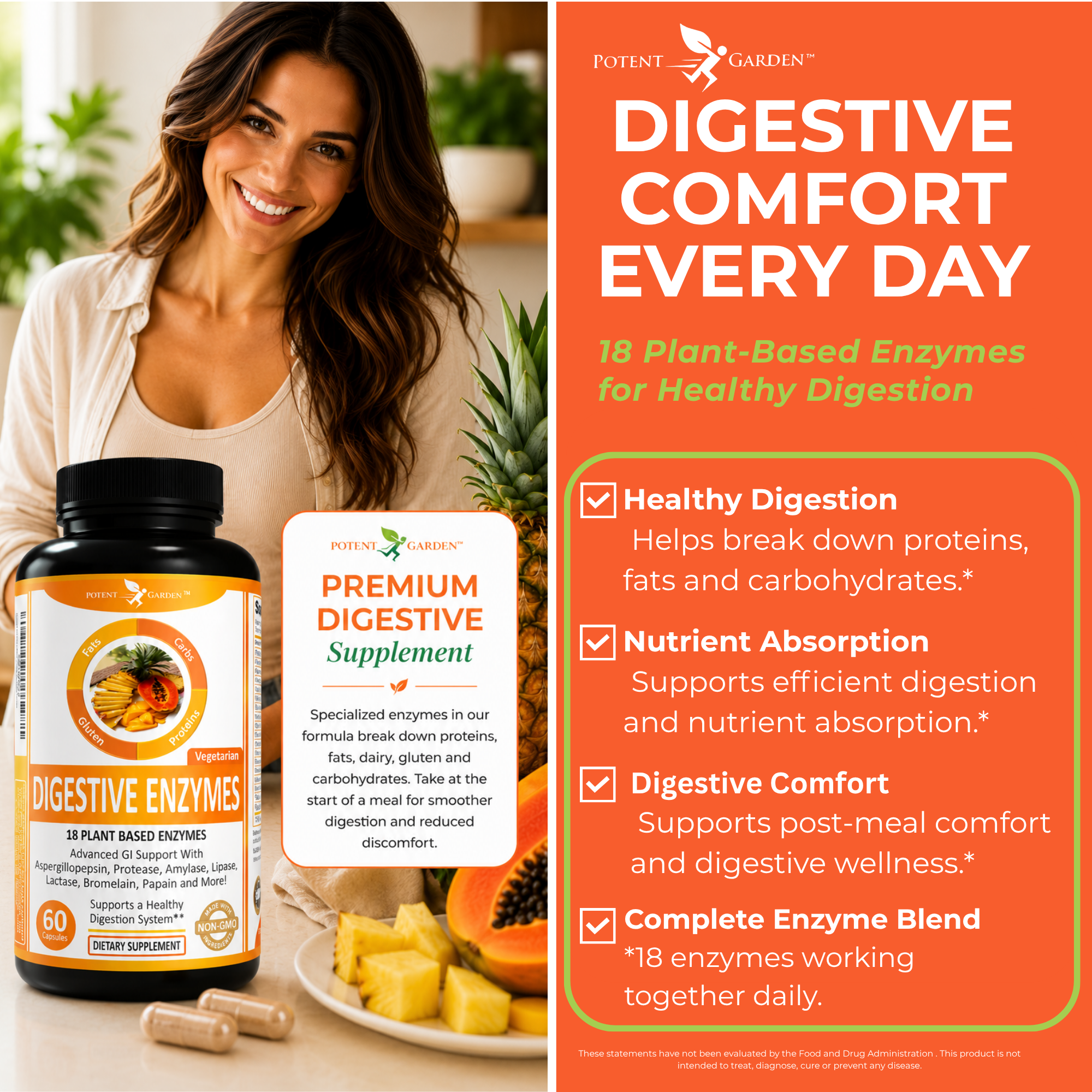 Digestive Enzymes Supplement | Potent Garden