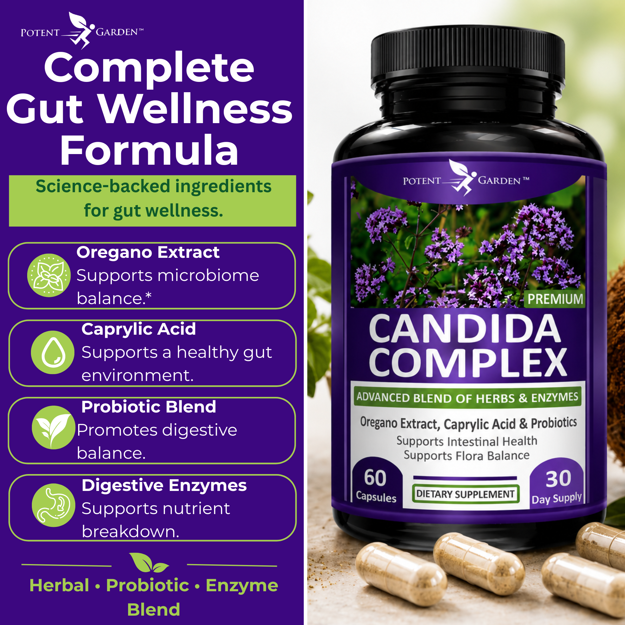 Candida Complex Supplement | Potent Garden