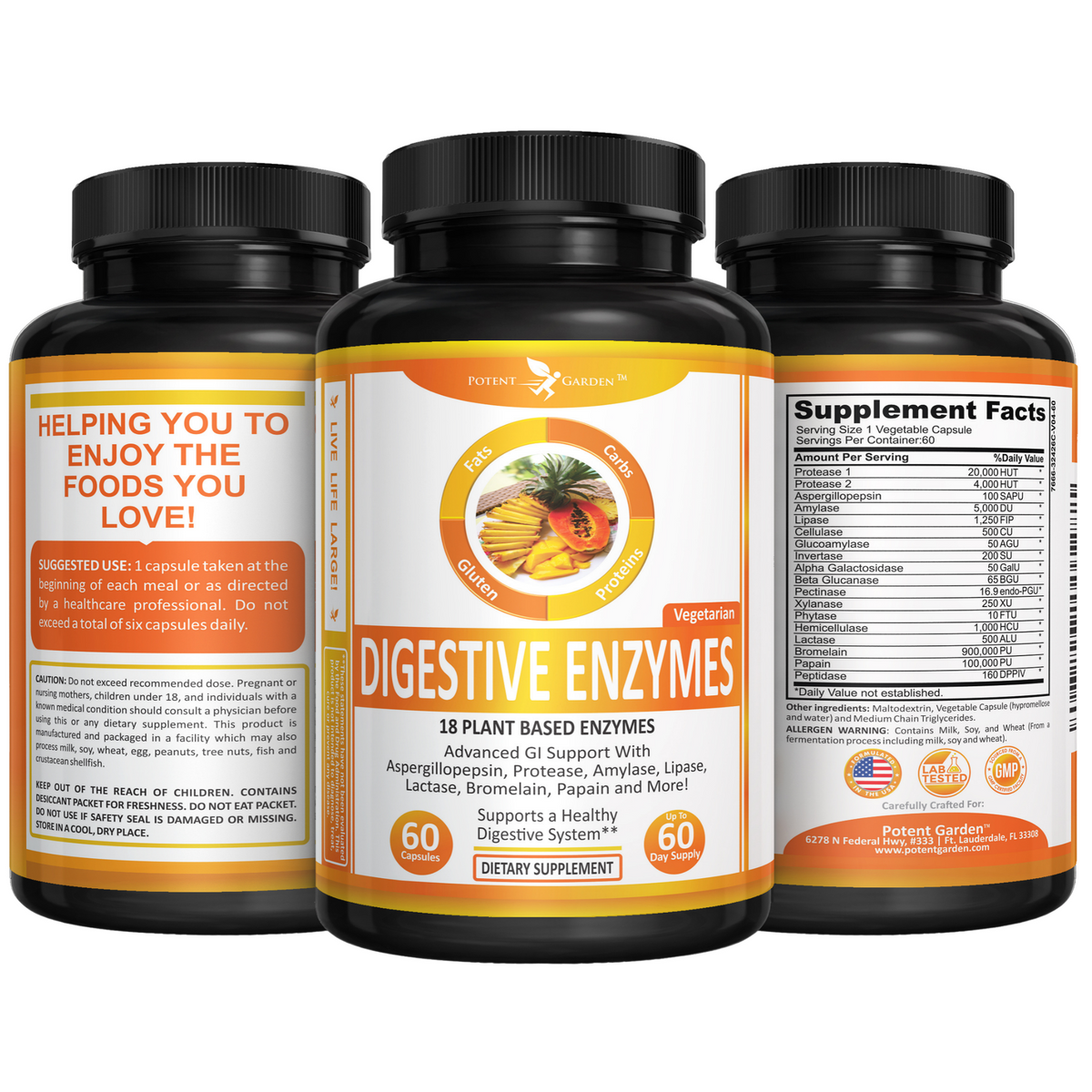 Digestive Enzymes Supplement | Potent Garden
