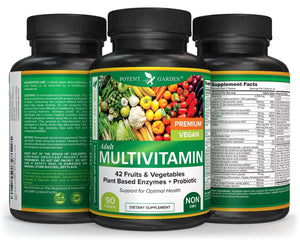 Potent Garden supplement PREMIUM WHOLE FOOD MULTIVITAMIN, VEGAN
