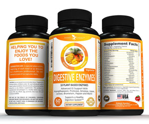 Potent Garden supplement PREMIUM ADVANCED DIGESTIVE ENZYMES, 60 CAPS