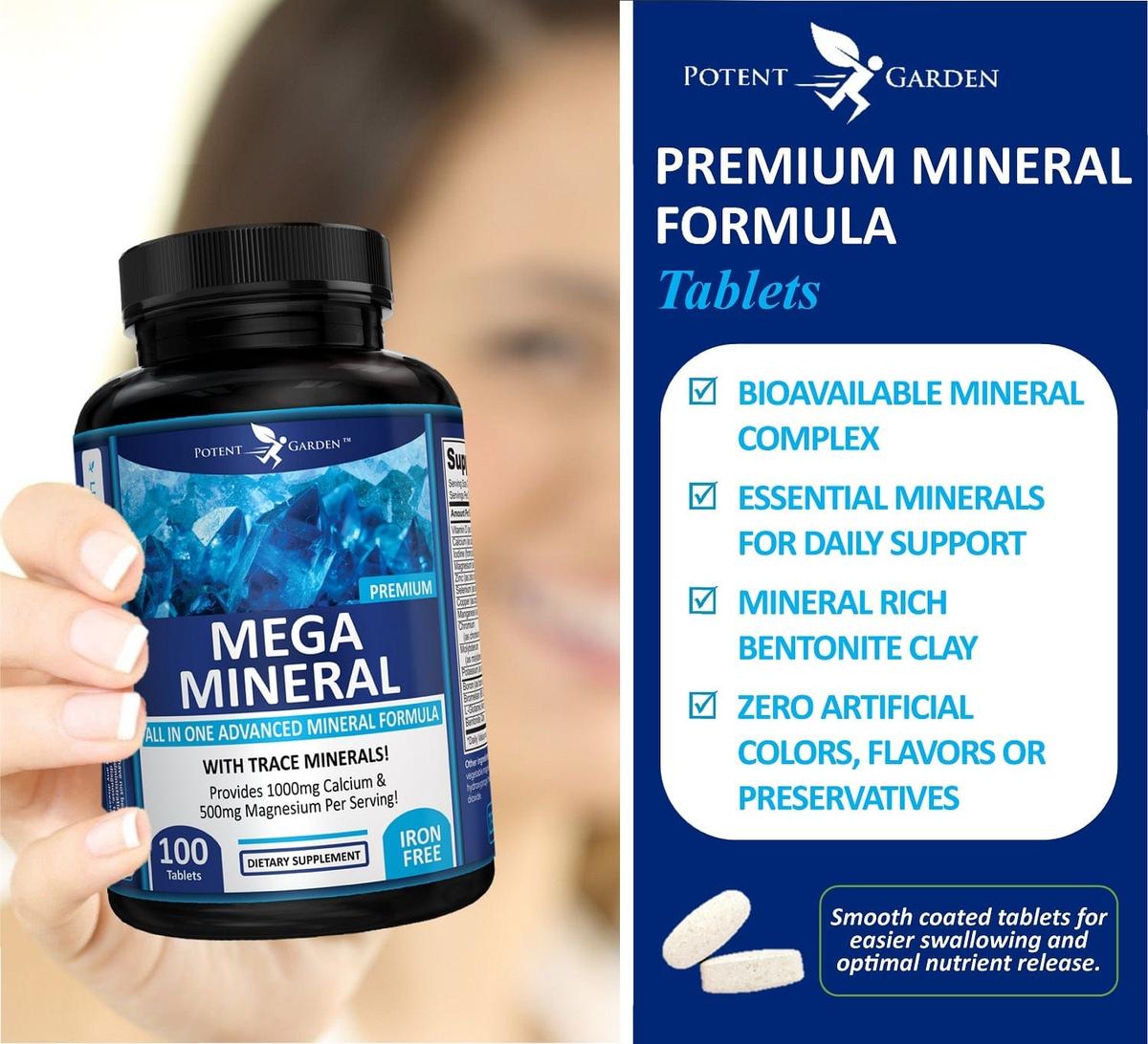 Potent Garden supplement PREMIUM MEGA MINERAL, 100 TABS