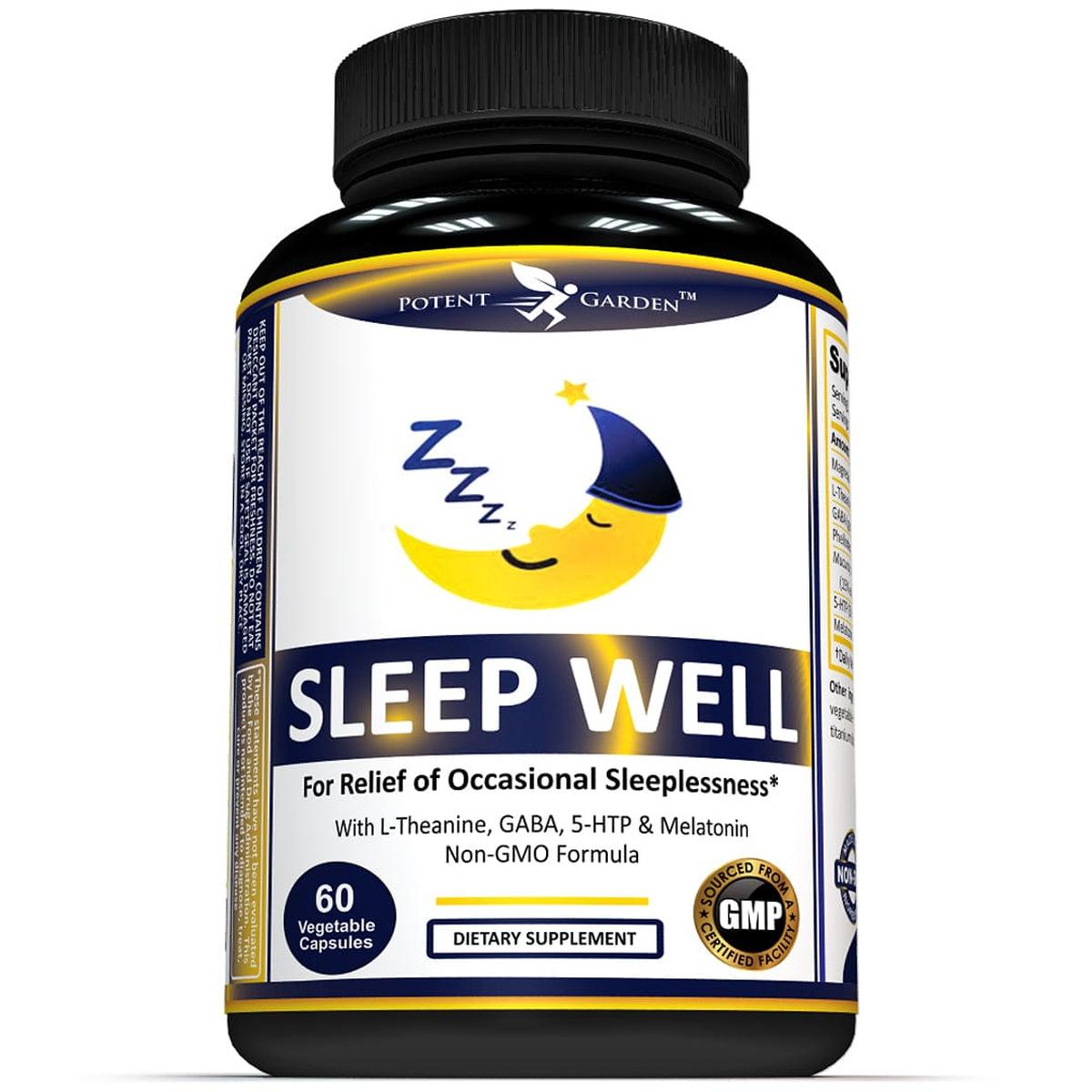 Potent Garden supplement PREMIUM NATURAL SLEEP AID, 60 VEG CAPS