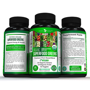 Potent Garden supplement PREMIUM ORGANIC SUPER GREEN, FRUITS & VEGGIES