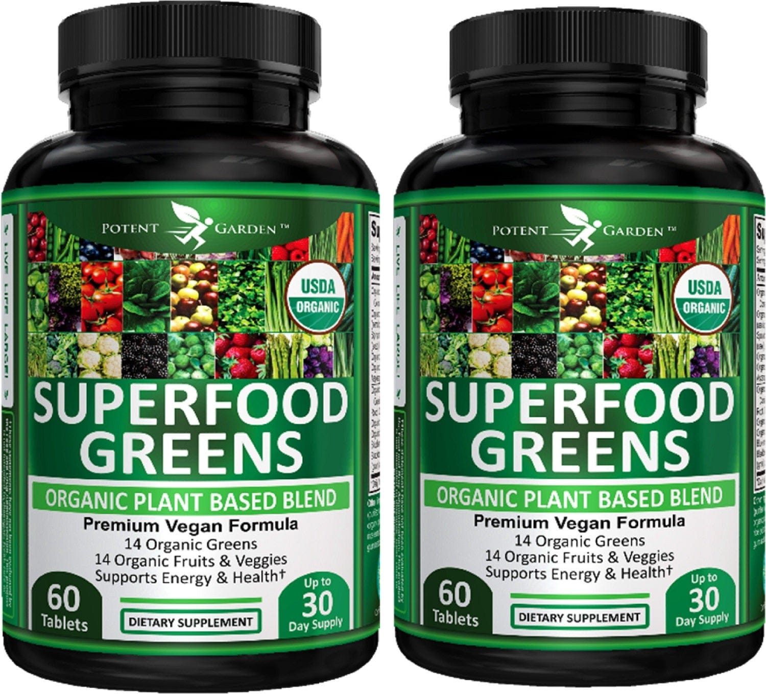 Potent Garden supplement Organic Greens 2-Pack | Potent Garden