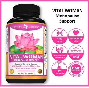 Potent Garden supplement PREMIUM ADVANCED MENOPAUSE SUPPORT FOR WOMEN, 60 CAPS