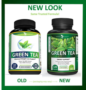 Potent Garden supplement PREMIUM GREEN TEA FAT BURNER, 120 CAPS
