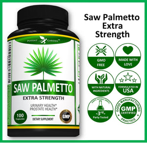 Potent Garden supplement PREMIUM SAW PALMETTO FOR MEN, 500MG