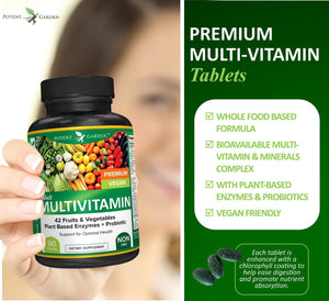 Potent Garden supplement PREMIUM WHOLE FOOD MULTIVITAMIN, VEGAN