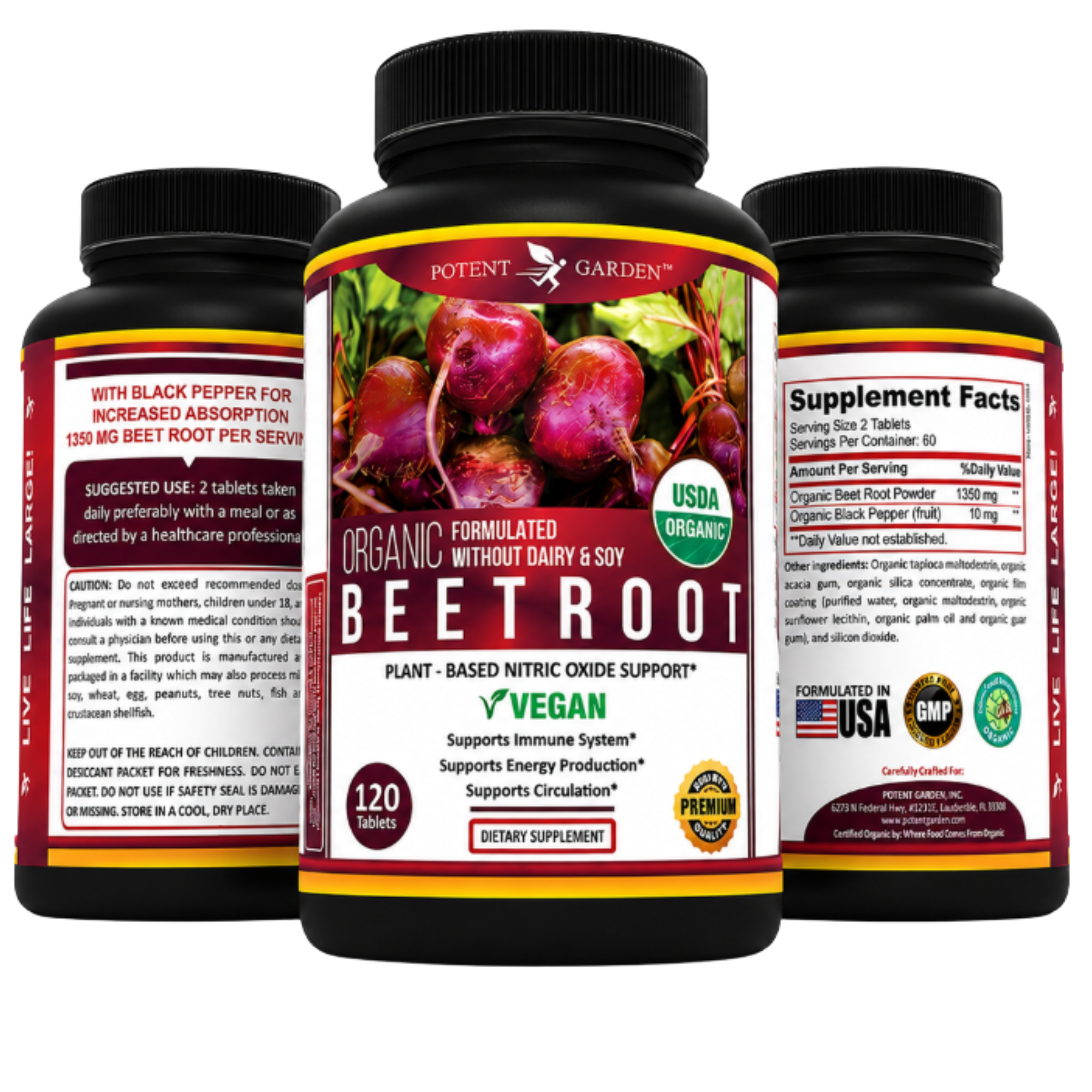 Organic Beetroot Capsules | Potent Garden