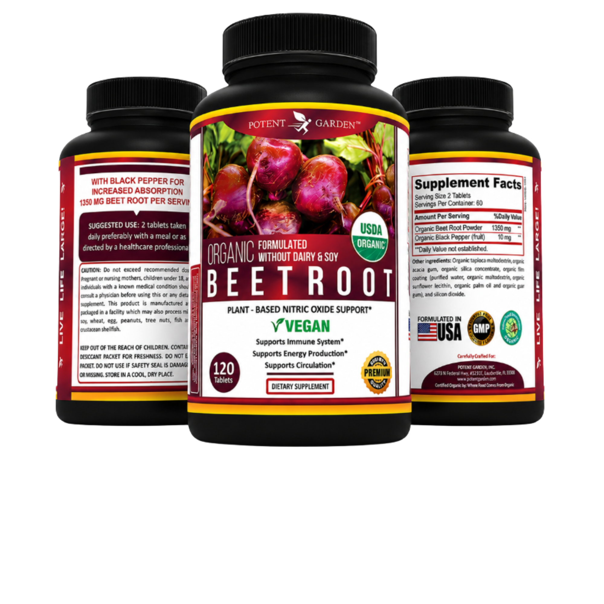 Organic Beetroot Capsules | Potent Garden