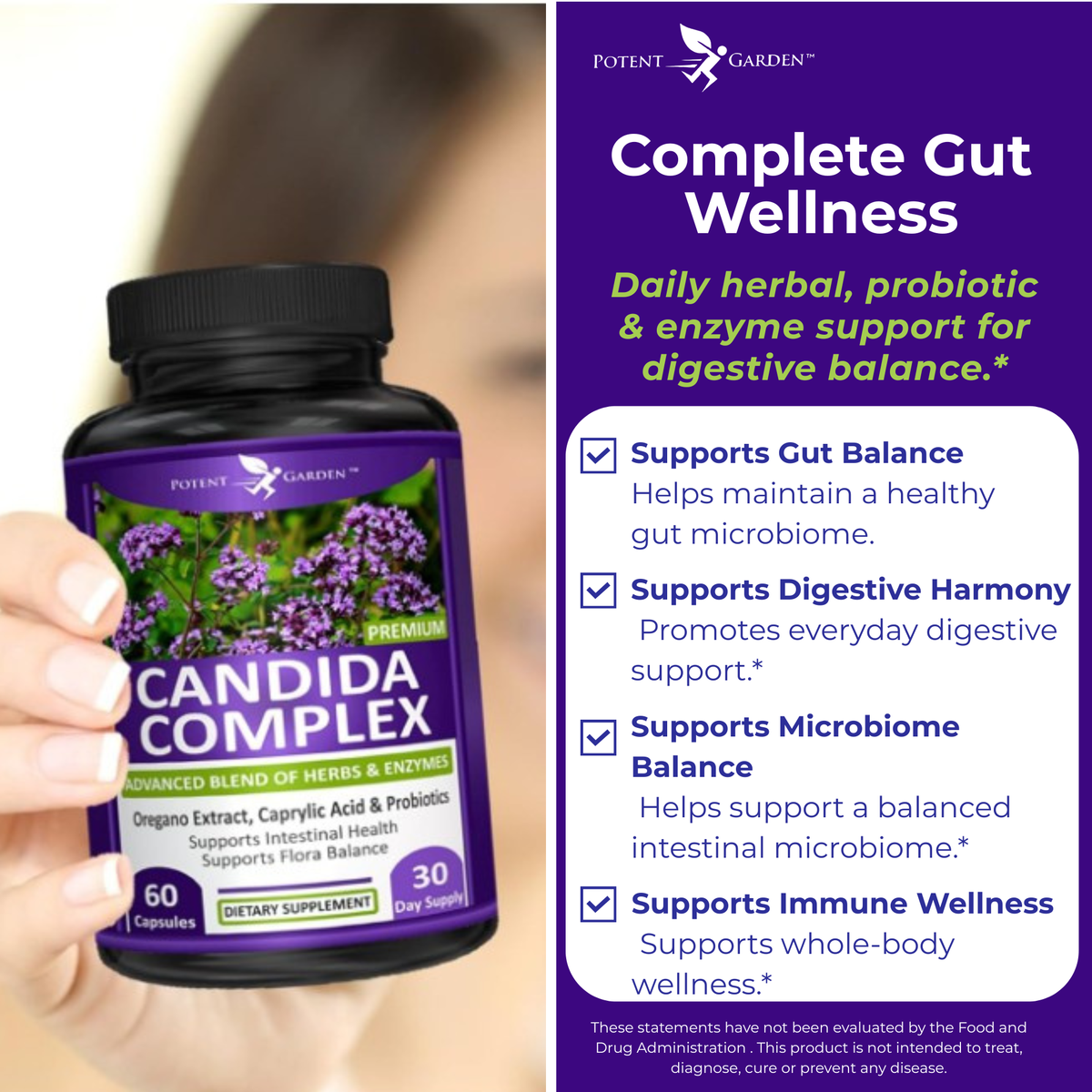 Candida Complex Supplement | Potent Garden