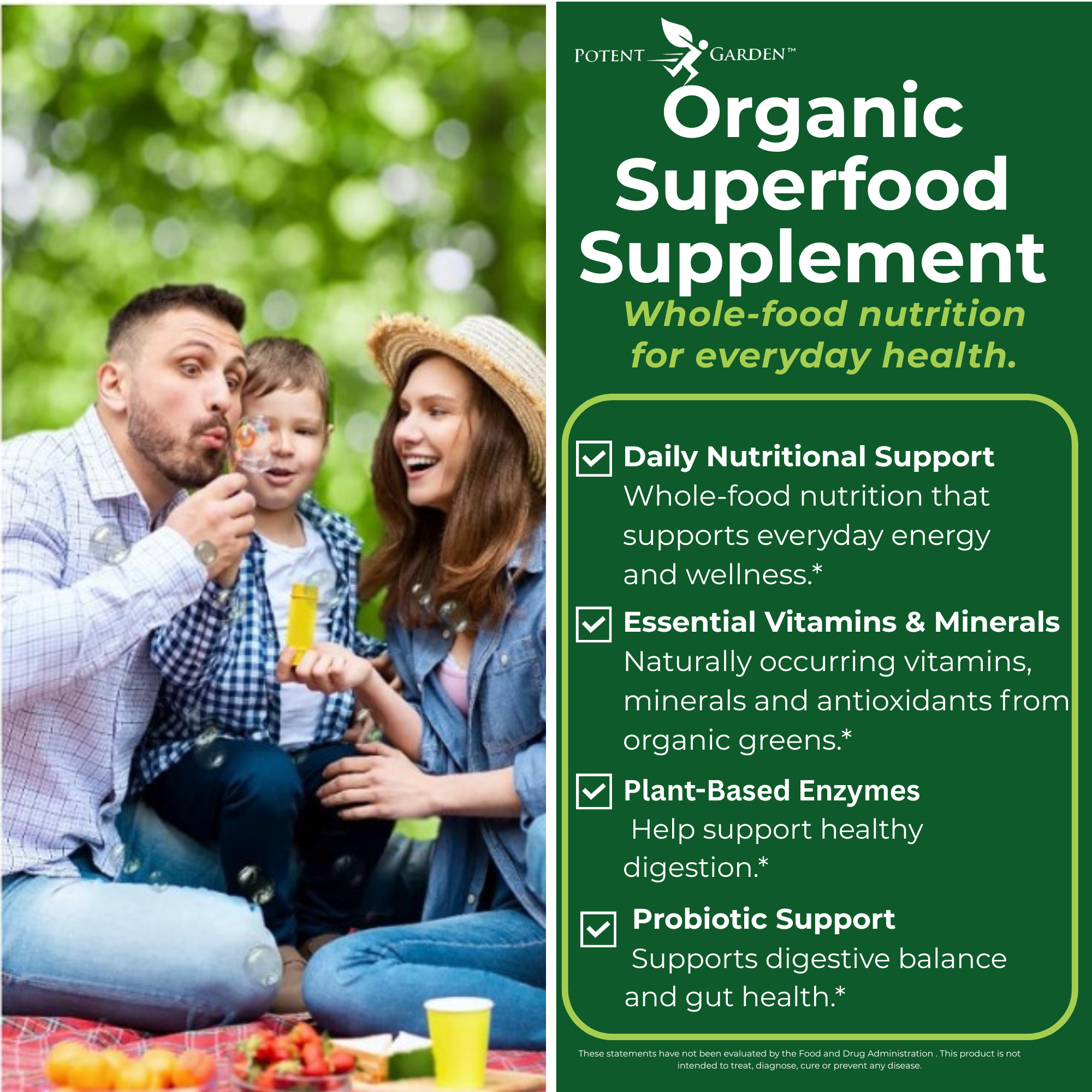 Organic Superfood Greens | Potent Garden