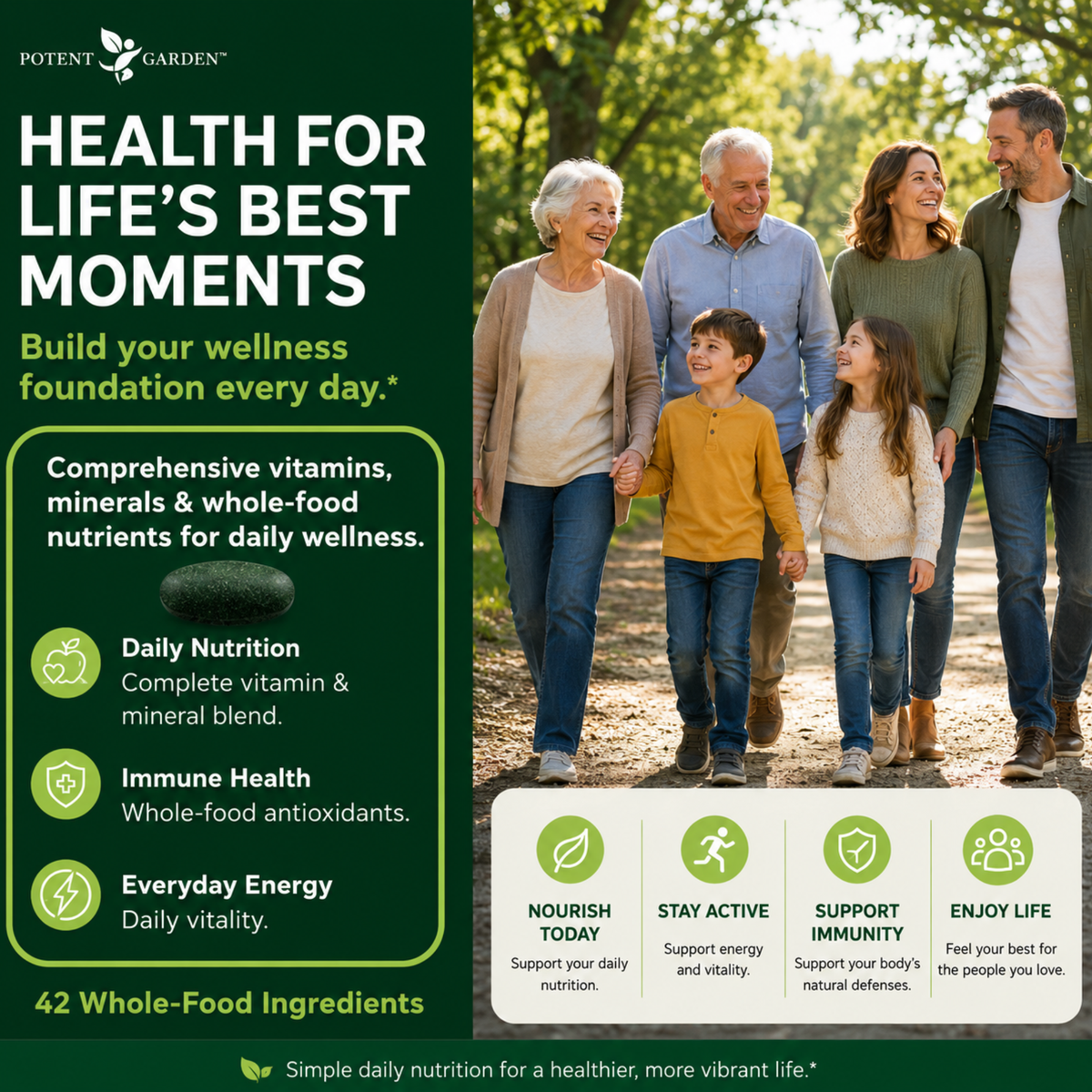 Adult Multivitamin Supplement | Potent Garden