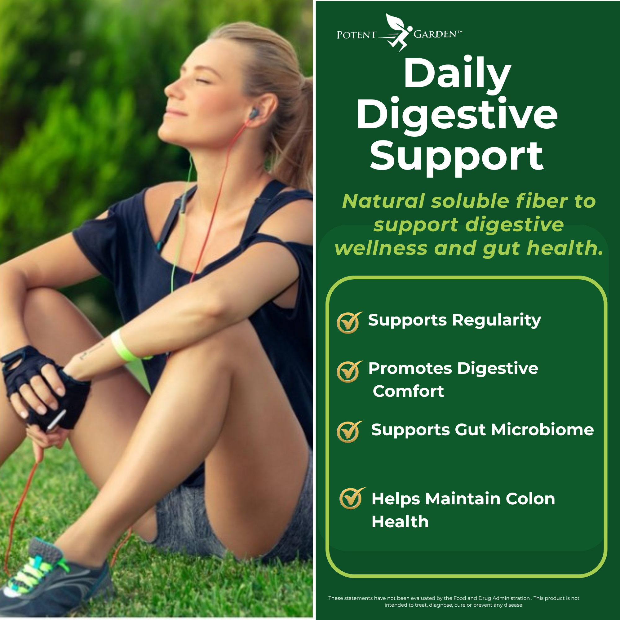 Psyllium Husk Fiber Supplement | Potent Garden