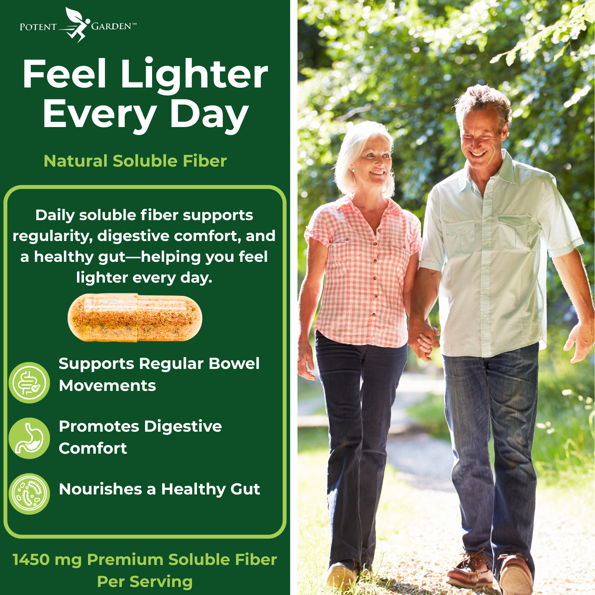 Psyllium Husk Fiber Supplement | Potent Garden
