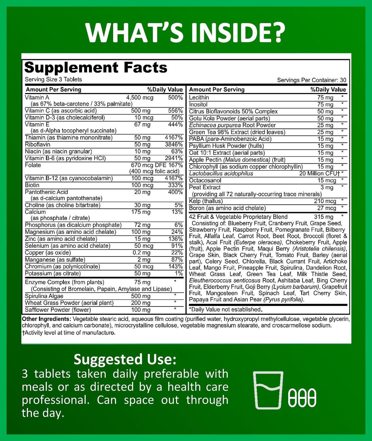 Potent Garden supplement PREMIUM WHOLE FOOD MULTIVITAMIN, VEGAN