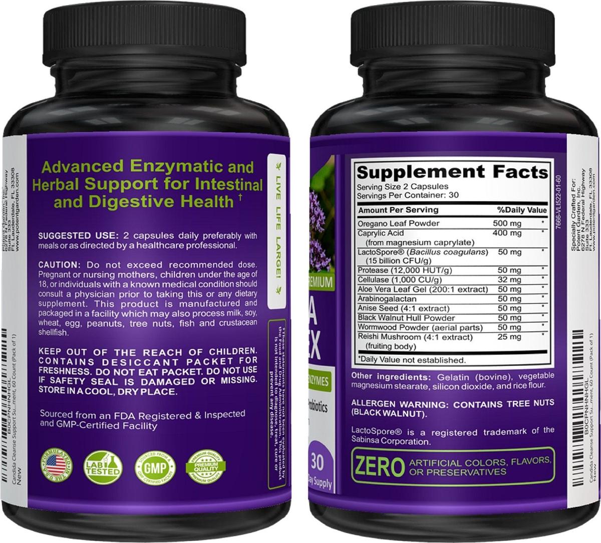 Potent Garden supplement PREMIUM CANDIDA COMPLEX