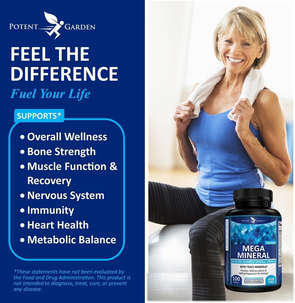 Potent Garden supplement 2 PACK PREMIUM MEGA MINERAL, 200 TABS