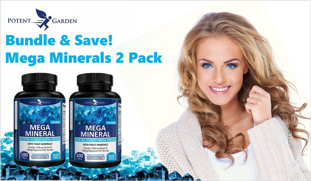Potent Garden supplement 2 PACK PREMIUM MEGA MINERAL, 200 TABS