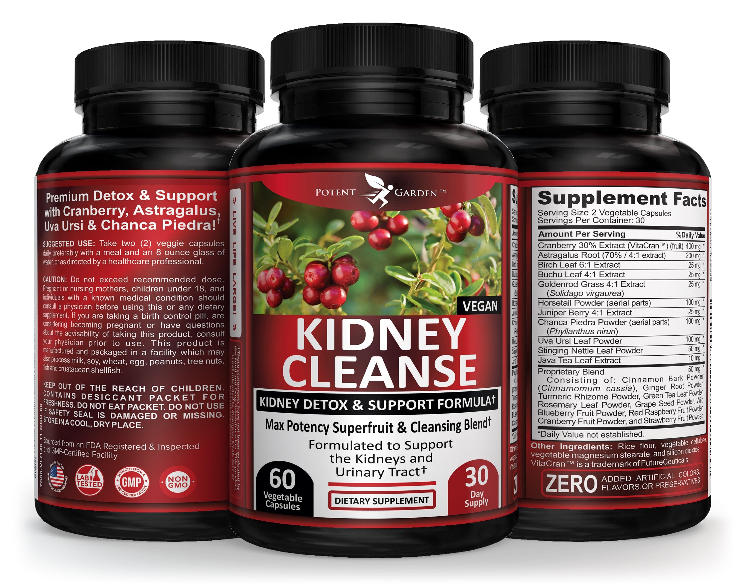 Potent Garden herbal supplement Kidney Cleanse – Herbal Support for Everyday Wellness | Potent Garden