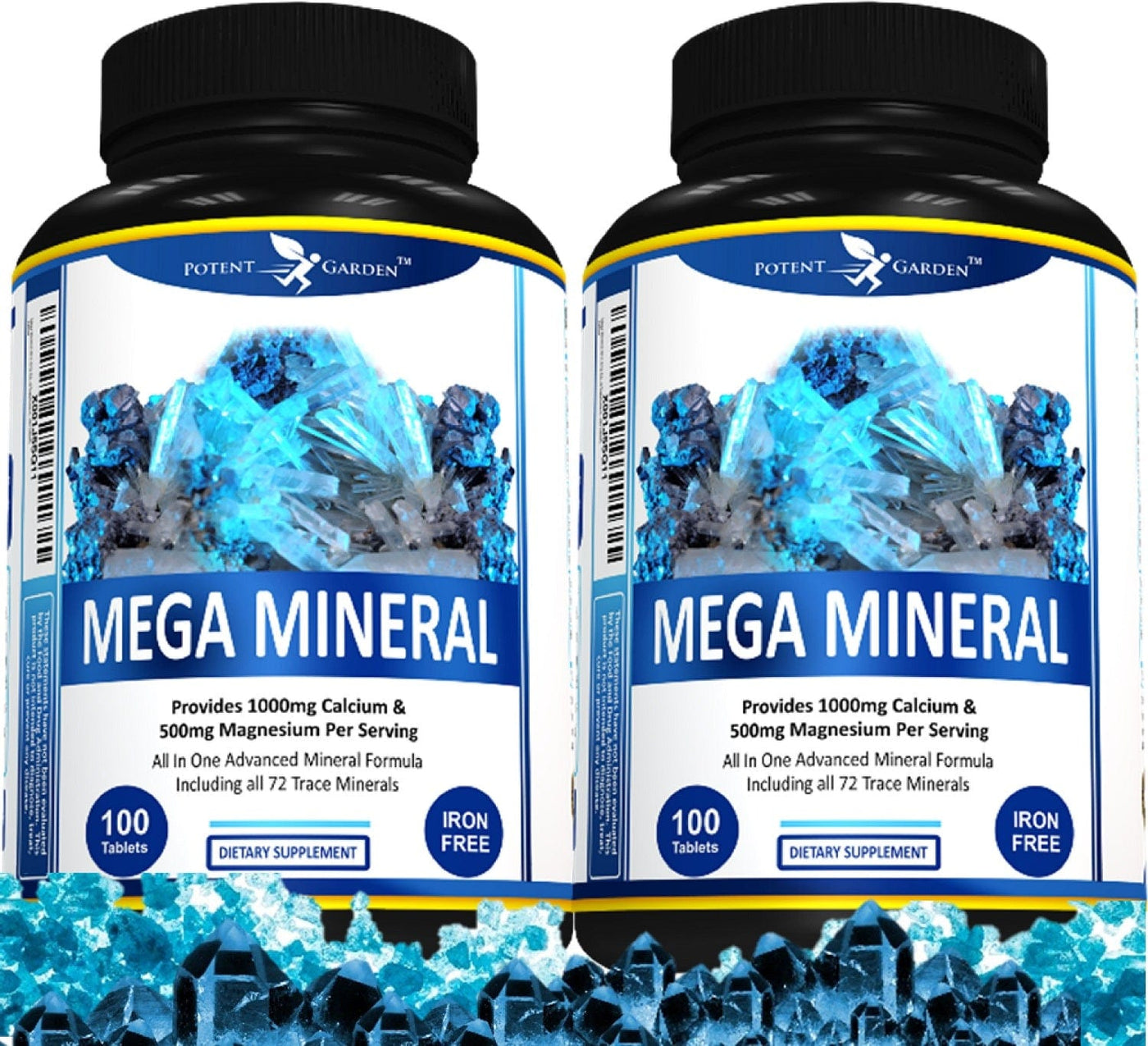 Mega Root Powder Potent Garden supplement 2 PACK PREMIUM MEGA MINERAL, 200 TABS