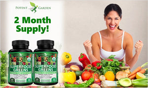 Potent Garden supplement Organic Greens 2-Pack | Potent Garden